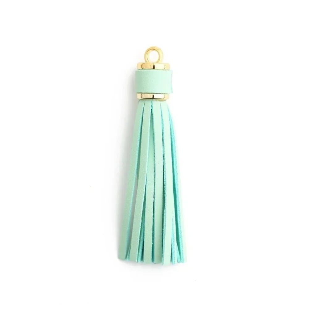 Tassel Bag Charm Keychain Mint Green Nwt